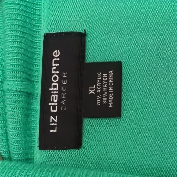 Liz Claiborne Green Cardigan - Picture 3 of 3